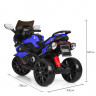 Мотоцикл M 3986EL-4, 2 мотора 25 W, 2 аккум. 6 V 5 AH, музыка, свет, кожа, EVA, MP3, USB, TF, синий