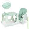 Стульчик для кормления, трансформ-2в1 (столик со стульчиком), рег.спин, рем.без, зеленый
