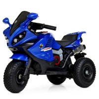 Мотоцикл M 4216AL-4, 2 мотора 25 W, 1 аккум. 6 V 7 AH, музыка, свет, MP3, USB, TF, кожа, синий