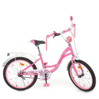 Велосипед детский PROF1 20д. Y2021, Butterfly, SKD45, фонарь, звонок, зеркало, подножка, розовый