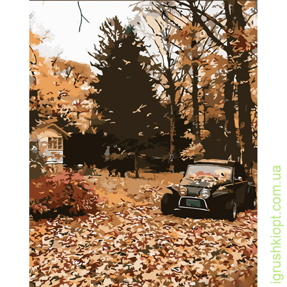 Картина за номерами Strateg ПРЕМІУМ Затишна осінь з лаком розміром 30х40 см (SS6787)