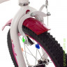 Велосипед детский PROF1 18Д. Y1825, Bloom, бело-малиновый, звонок, доп. колеса