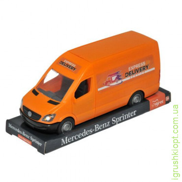 Автомобиль "Mercedes-Benz Sprinter" грузовой (оранжевый) на планшетке, Tigres, 39719