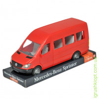 Автомобіль "Mercedes-Benz Sprinter" пасажирський (червоний) на планшетці, Tigres, 39705