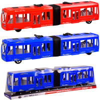 Троллейбус арт. KX905-10 инерция, 2 цвета, размер игрушки 48*7*10 см, под слюдой 50*9*12 см