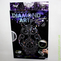 Набор для творчества «DIAMOND ART» Бриллиантовый блеск "Королевская Сова", DankO toys