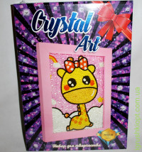 Набір для творчості 103  (рос)  "Crystal art - Жираф", в кор-ці 40см*28см*6см