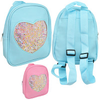 Рюкзак с блестками "Сердце" 24*20*7 см, ST01945