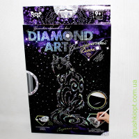 Набор для творчества «DIAMOND ART» Бриллиантовый блеск "Сказочный кот", DankO toys