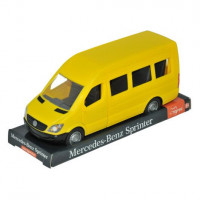 Автомобиль "Mercedes-Benz Sprinter" пассажирский (желтый) на планшетке, Tigres, 39716