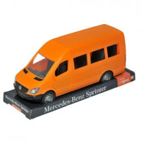 Автомобиль "Mercedes-Benz Sprinter" пассажирский (оранжевый) на планшетке, Tigres, 39718