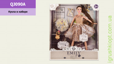 Кукла "Emily" QJ090A, с аксессуарами, р-р куклы - 29 см, в коробке