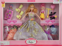 www Кукла с куколкой, самокатом, нарядами и аксессуарами в коробке, MM 0011564\HS1842B-2