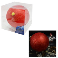 8579R Елочный шар с блестками 15 см 1 штука/упаковки