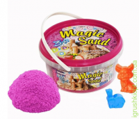 Пісок Magic sand рожевого кольору, у відрі 0,350 кг