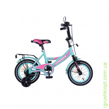 Велосипед детский 2-х колес.12'' 211204 Like2bike Sky, бирюзовый, рама сталь, со звонком, руч.тормоз, сборка 75%