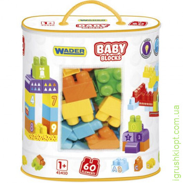 "Baby Blocks" Мої перші кубики - 60 шт (в сумці), 41410