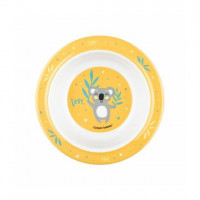 Canpol babies Тарелочка из меламина на присоске 270 мл EXOTIC ANIMALS - желтая, 4/519_yel