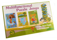 Деревянная джанга-пазл Multifunctional Puzzle Jenga Strateg (30980)