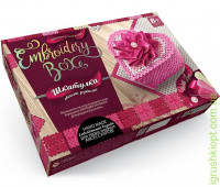 Набор для творчества «EMBROIDERY BOX» Шкатулка, сердце с жемчуженкой, DankO toys