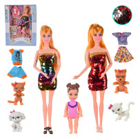 Кукла типа Барби арт. FB087-1, 2 вида, куколка, питомец, аксессуары, короб., р-р игрушки – 29 см