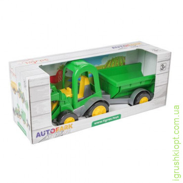 Трактор-багги з ковшем і причепом в коробці, 39349