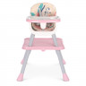 Стульчик M 5672-8, для кормления, трансформер, 3в1 (столик, стульчик, лего), розовый