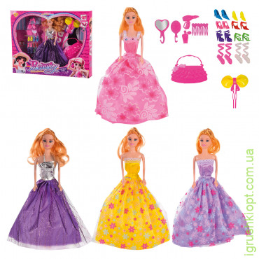 Кукла типа Барби арт. 825-57 (2070096) обувь, сумочка, аксессуары, коробка 38*5,5*32,5 см