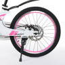 Велосипед детский PROF1 20д. LMG20239 Hunter, SKD 85, магн. рама, бел-розовый, зв., диск. тормоза, подножка