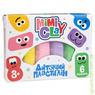 Набір для творчості Mimi clay 6 кольорів (великий) Strateg українською мовою (30423)