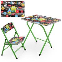 Столик A19-MONST, стол 40*60 см, 1 стульчик, коробка, монстр
