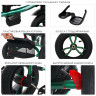 Велосипед M 4058HA-4, колеса резина (12/10), сиденье поворот 360, наклон спинки, музыка/свет/USB/BT, быстросъемные колеса, зеленый