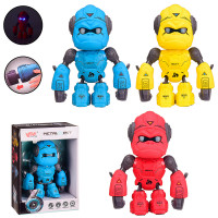 Робот арт. MY66-Q1205, батарейки, 3 цвета, свет, звук, размер игрушки 9*5*13 см, коробка 13*6, 3*18 см