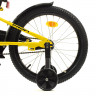 Велосипед дитячий PROF1 18д. Y18214-1, Shark, SKD75, жовто-чорний, дзвінок, ліхтар, доп. колеса