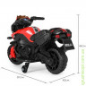 Мотоцикл M 3832L-2-3, 1мотор 20W, аккум 6V4AH, MP3, свет, кож.сиденье, красно-черный
