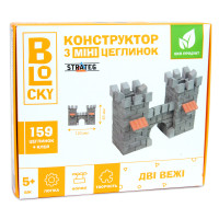 Будівельний набір для творчості з міні-цеглинок BLOCKY Дві вежі Strateg (31021)