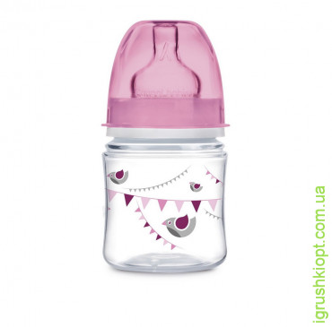 Бутылочка aнтиколиковая с широким горлом Canpol babies Easy Start Let's Celebrate Розовый 35/228 120 мл