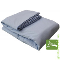 Комплект шерсть одеяло + подушка 110 х 140 (цв.голубой)