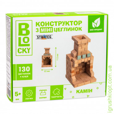 Будівельний набір для творчості з міні-цеглинок BLOCKY Камін Strateg (31025)