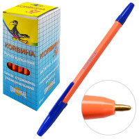 ST00906 Ручка шарик Korvina оранжевый корпус, синяя