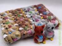 WWW Мягкая игрушка - брелок "Мышка с розой" 4055-20