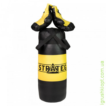 Боксерский набор Strateg желто-черный большой (2073)