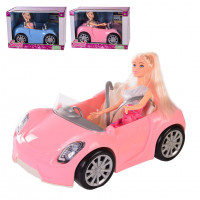 Машинка для куклы 8833-1/2, 2 вида, с куклой, в коробке, р-р игрушки – 29 см