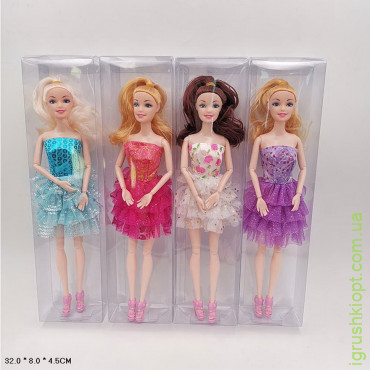 Кукла типа Барби арт. A618-R17, 4 вида, в нарядном платье, короб. 32*8*4,5см