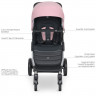 Детская коляска ME 1053N DYNAMIC PRO Pale Pink, до 22 кг, прогулочная, регул. ручка, 3 положения спинки, серая рама, розовая