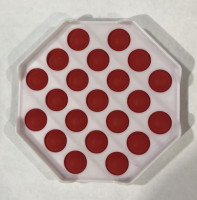 Игрушка Антистресс Пупырка, Pop It fidget на пластикой белой основе Восьмиугольник