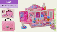 Игровой набор с флоксовыми животными 6629 уютный дом, в наборе 2 фигурки, в коробке, р-р игрушки – 25*11*24.5 см
