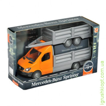 Автомобиль "Mercedes-Benz Sprinter" бортовой с прицепом (оранжевый), Tigres, 39667