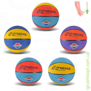 М'яч баскетбольний арт. BB2313, №7 гума, 500 грам, MIX, 5 кольорів