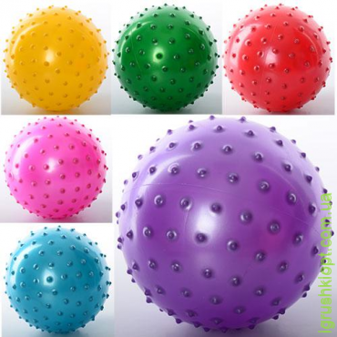 М`яч масажний, 6 дюймів, 45 грам, 6 кольорів, у кульці